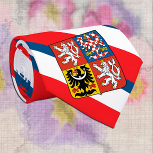 Tjeckiska Flagga och tjeckiska mode rand /sport Slips