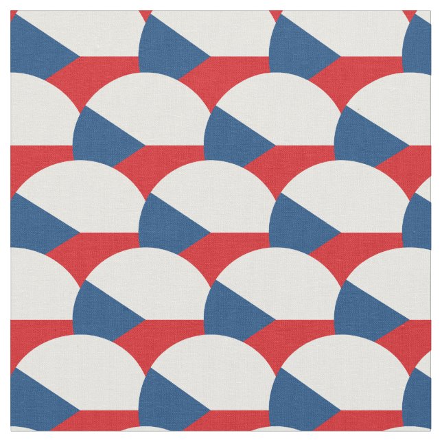 Tjeckiska Flagga och tjeckiska Trendiget Fabric/mo Tyg (Närbild)