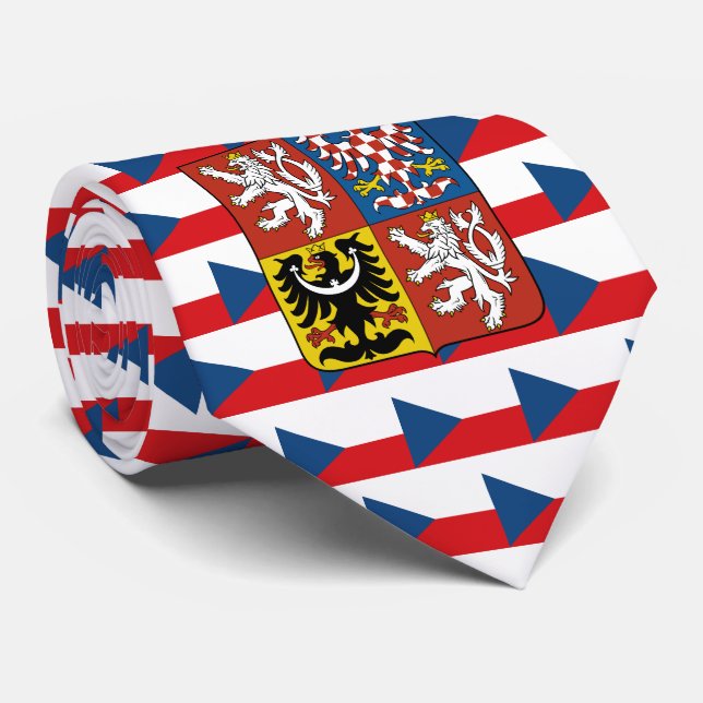 Tjeckiska Flagga och Underbarare Jacka av Arm, Tje Slips (Rullad)