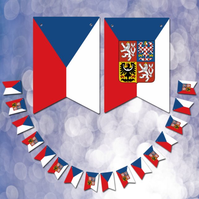 Tjeckiska Flagga, Party, Czechia, Emblem Banners/B Vimplar (Skapare uppladdad)