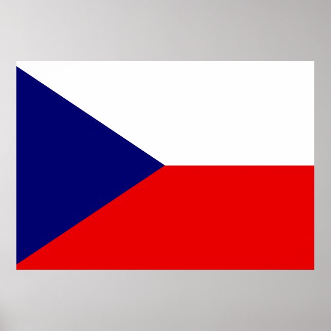 Tjeckiska Flagga Poster (Framsidan)