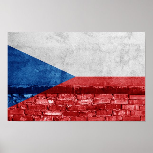 Tjeckiska flagga poster (Framsidan)