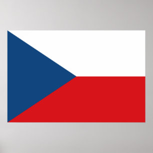 Tjeckiska Flagga Poster
