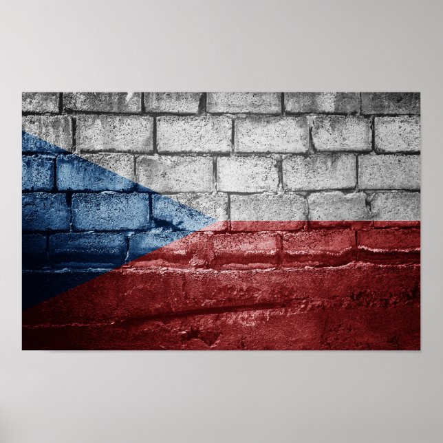 Tjeckiska flagga poster (Framsidan)