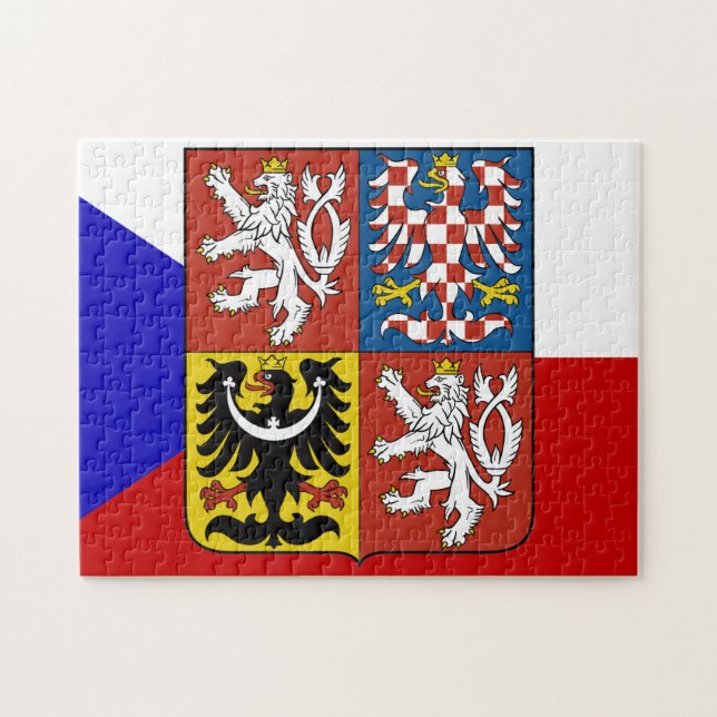 Tjeckiska flagga pussel (Horisontell)