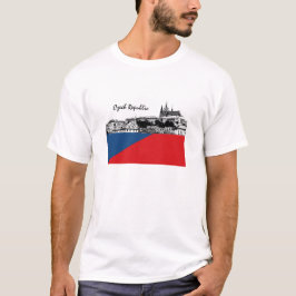 Tjeckiska Flagga Tshirt, Czechia, Prag/Hradcany T Shirt