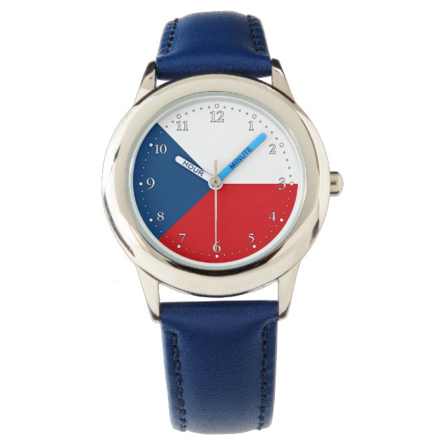 Tjeckiska flaggan armbandsur (Framsida)
