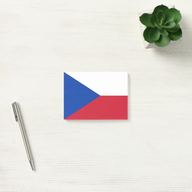 Tjeckiska flaggan post-it block (Kontor)