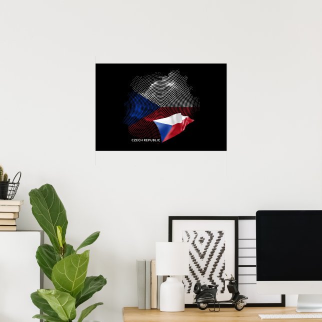 Tjeckiska flaggan poster (Hemmakontoret)