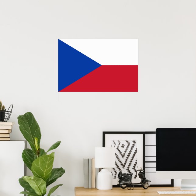 Tjeckiska flaggan poster (Hemmakontoret)