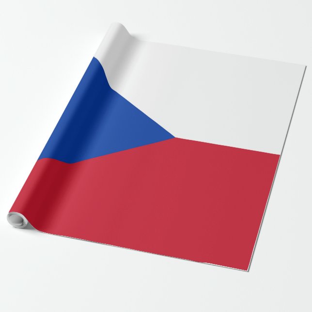 Tjeckiska flaggan presentpapper (Utrullad)