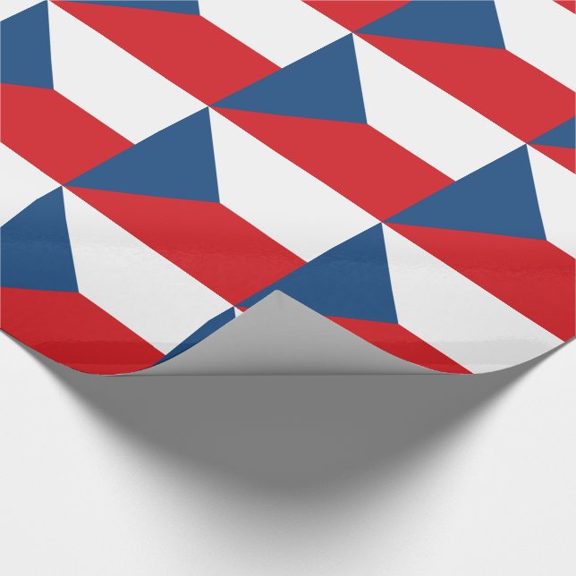 Tjeckiska flaggan presentpapper (Hörn)