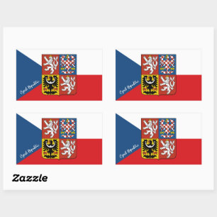 Tjeckiska flaggan & Tjeckien mode klistermärken /s