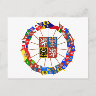 Tjeckiska flaggor Pinwheel Vykort