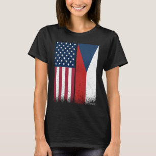 Tjeckiska Flaggor Proud USA T Shirt