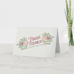Tjeckiska God Jul & Gott Nytt År Helgkort