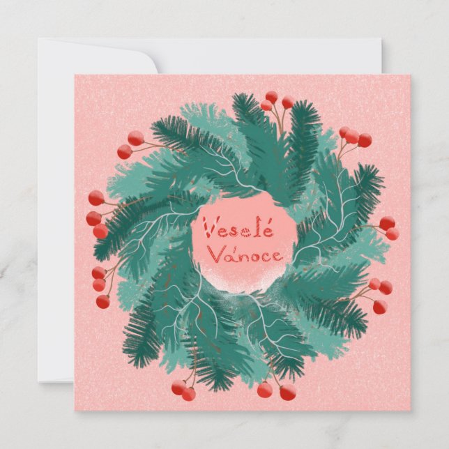 Tjeckiska God jul Inbjudningar (Framsida)