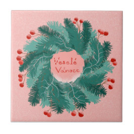 Tjeckiska God jul Kakelplatta