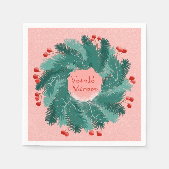 Tjeckiska God jul Pappersservett (Framsidan)