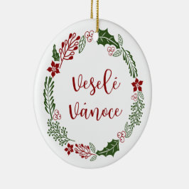 tjeckiska God jul Wandedegen, Veselé vánoce Julgransprydnad Keramik