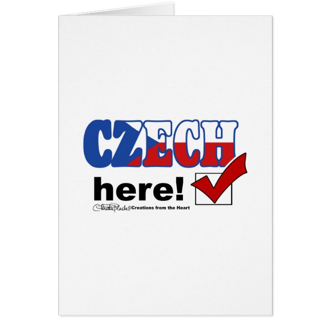 Tjeckiska här (ljus) hälsningskort (Framsidan)