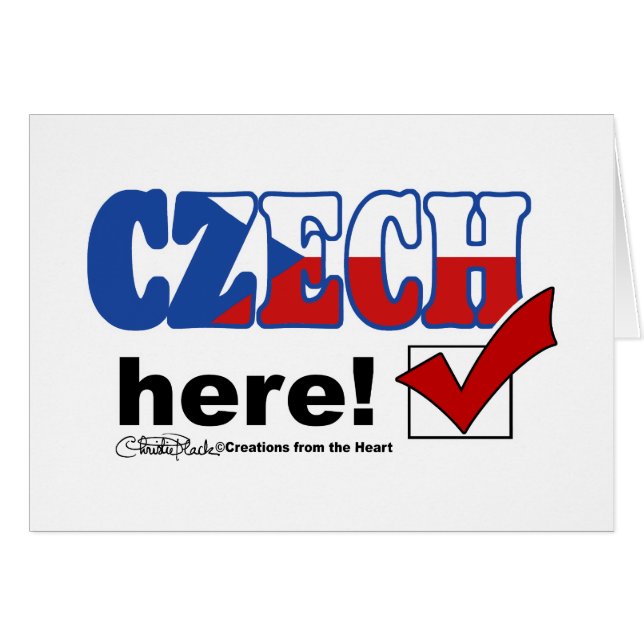 Tjeckiska här (ljus) hälsningskort (Framsidan Horizontal)