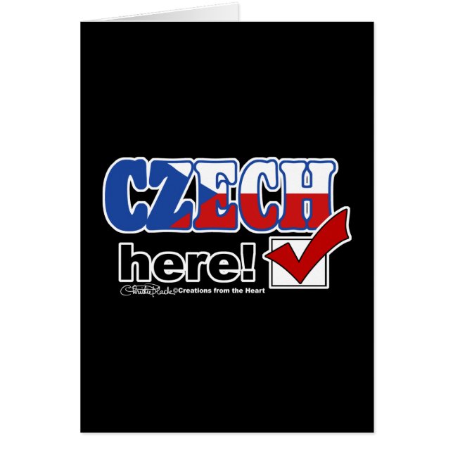 Tjeckiska här (Mörk) Hälsningskort (Framsidan)