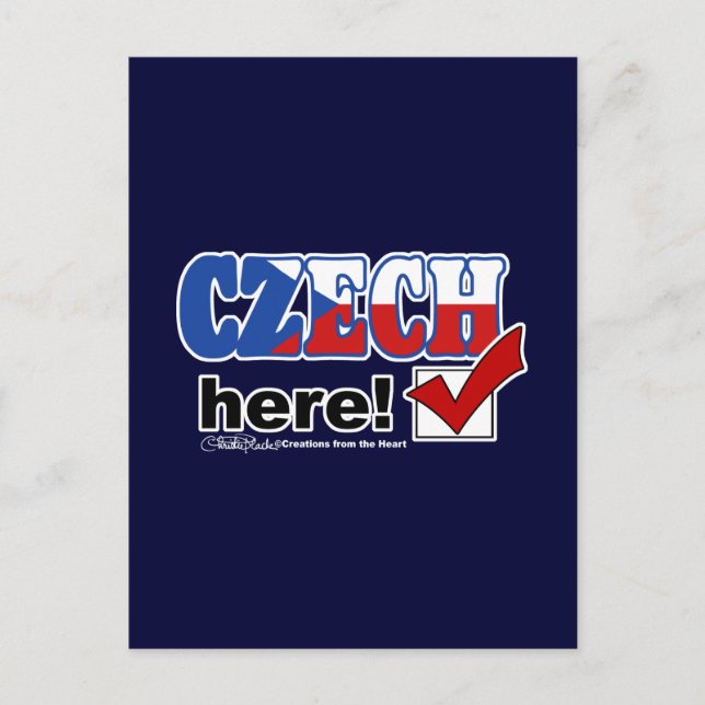 Tjeckiska här (Mörk) Vykort (Framsida)