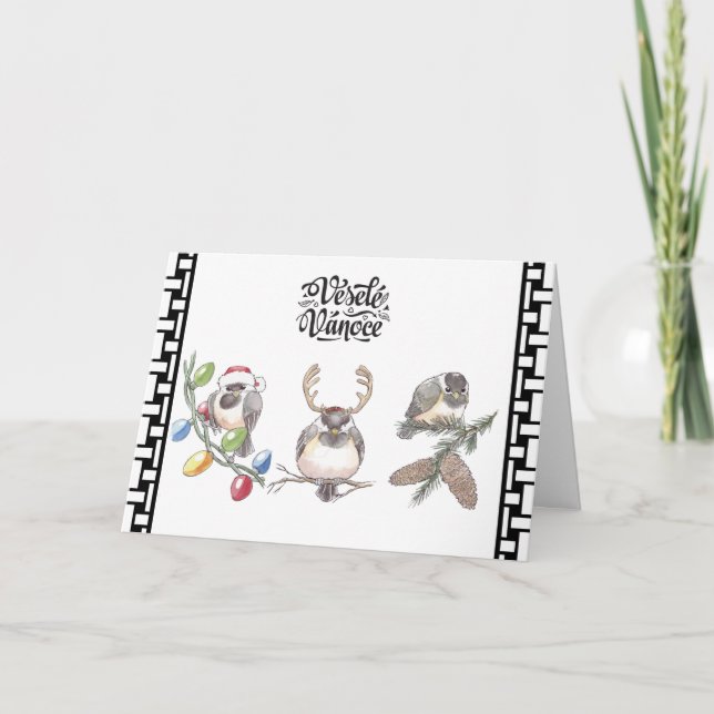 Tjeckiska julhälsningskort helgkort (Framsida)