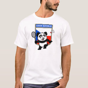 Tjeckiska republiken Badminton Panda T Shirt