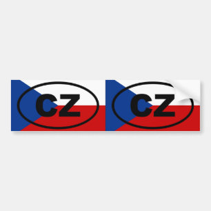 Tjeckiska republiken CZ European oval Bildekal