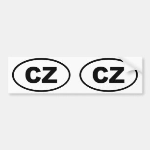 Tjeckiska republiken CZ European oval Bildekal