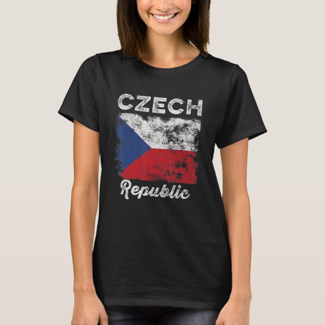 Tjeckiska republiken Flagga Distress Manar Women K T Shirt (Framsida)