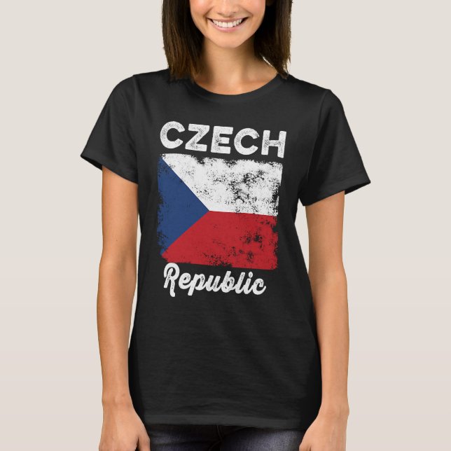 Tjeckiska republiken Flagga Distress Manar Women K T Shirt (Framsida)