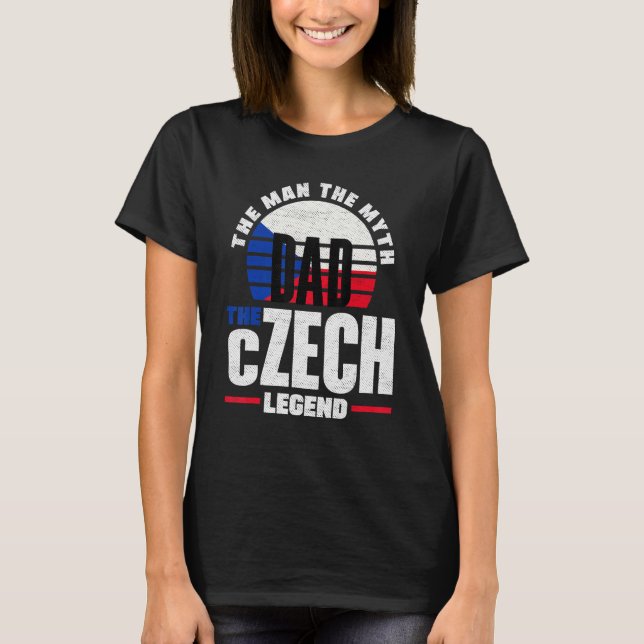 Tjeckiska republiken Flagga Far T Shirt (Framsida)