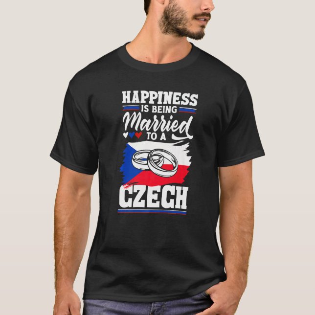 Tjeckiska republiken Flagga lycka till T Shirt (Framsida)