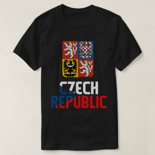 Tjeckiska republiken Flagga och Jacka av Arm Patri T Shirt