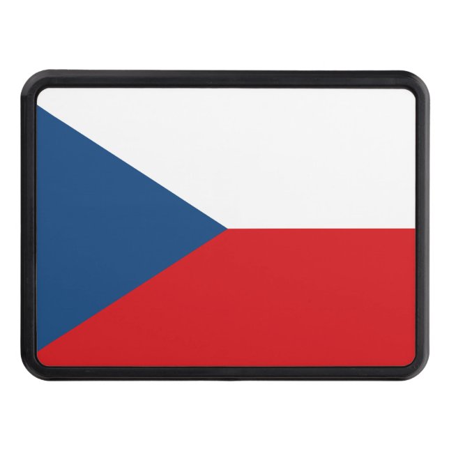 Tjeckiska republiken flagga Trailer Hitch Cover Dragkroksskydd (Framsidan)