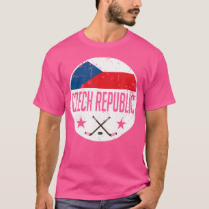 Tjeckiska republiken ishockey flaggtröja supporter t shirt