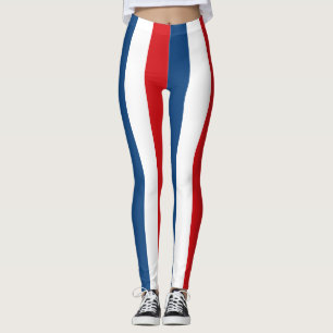 Tjeckiska republiken Nationell Flagga Färg remsat Leggings