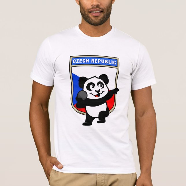 Tjeckiska republiken Shot Put Panda Tee (Framsida)