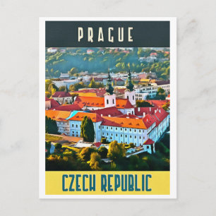 Tjeckiska republiken Turism Poster Vykort
