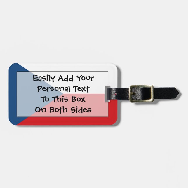 Tjeckiska republikens enkla ID-nummer Bagagebricka (Horisontell Framsida)