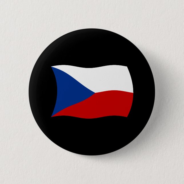 Tjeckiska Republikens flagga knapp (Framsida)