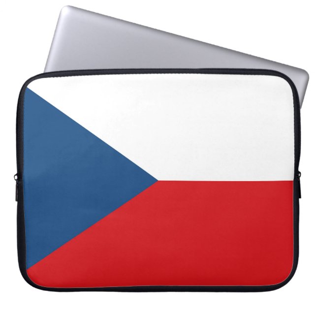 Tjeckiska Republikens flagga Laptop Fodral (Framsidan)