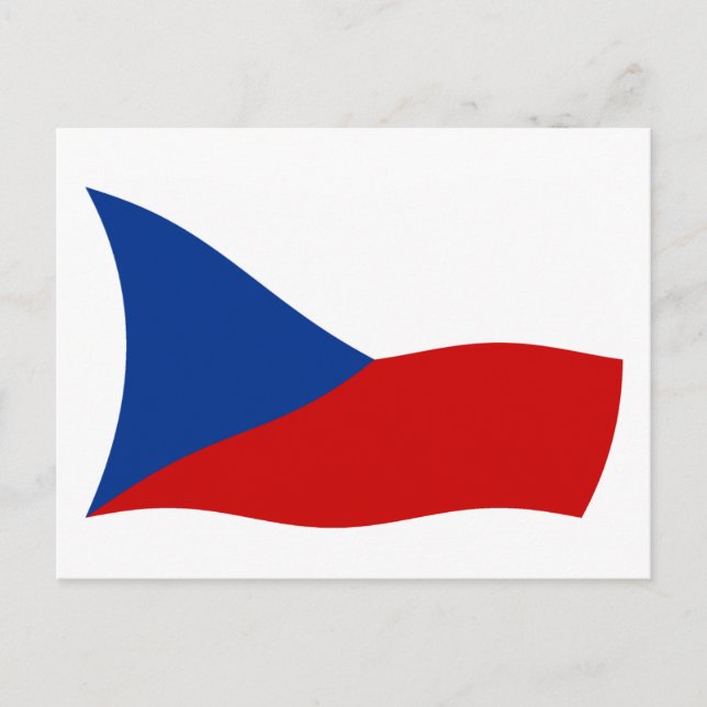 Tjeckiska Republikens Flagga Postkort Vykort (Framsida)