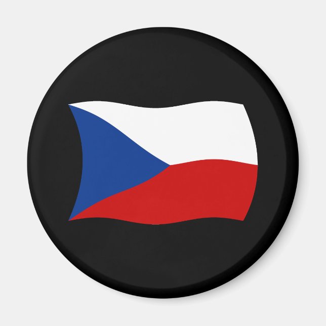 Tjeckiska Republikens flaggmagnet Magnet (Framsidan)