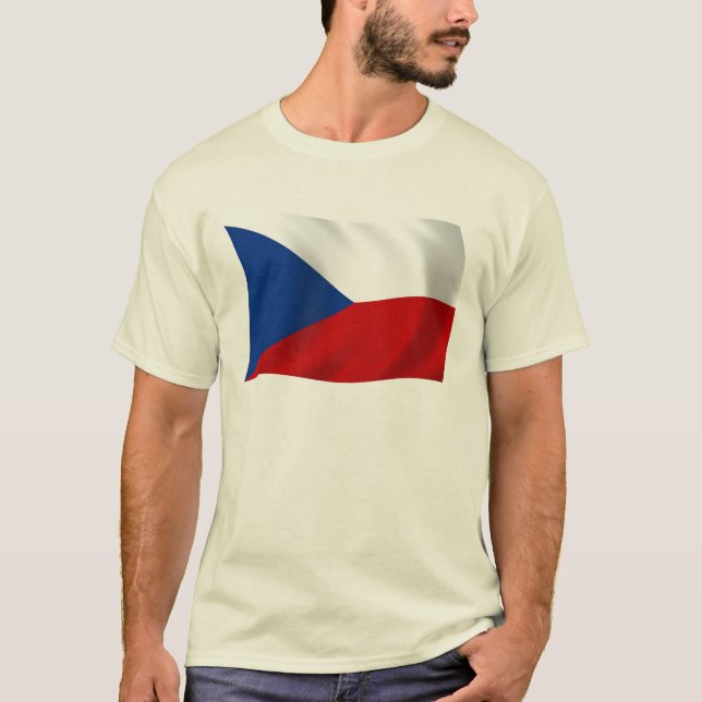 Tjeckiska Republikens Flaggtröja Tee (Framsida)