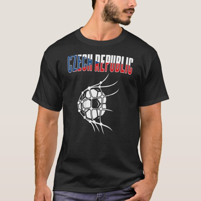 Tjeckiska republikens fotbollsbuss i nettosupport  t shirt (Framsida)