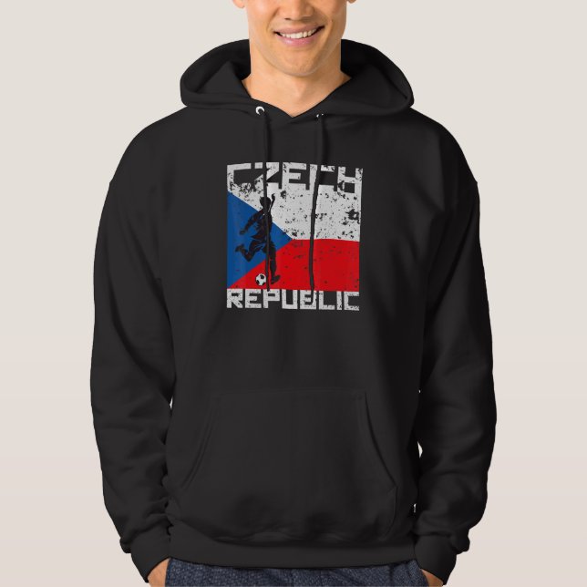 Tjeckiska republikens fotbollsspelare Fläkt Jersey Hoodie (Framsida)